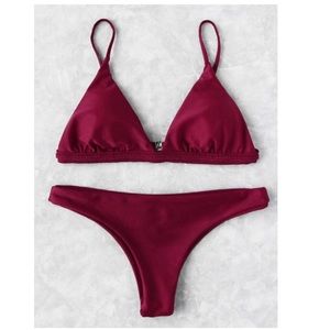 Red/maroon bikini